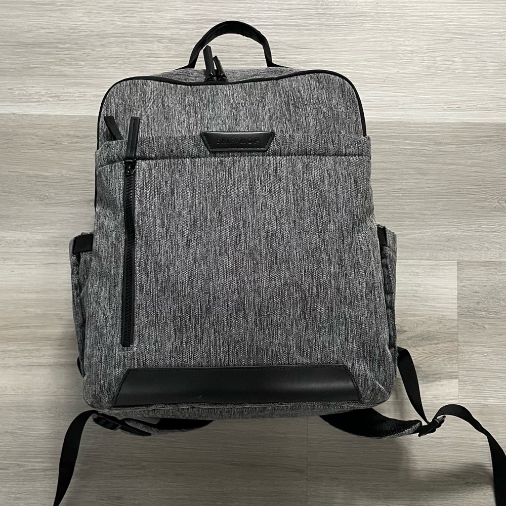 Skip Hop dark gray diaper backpack